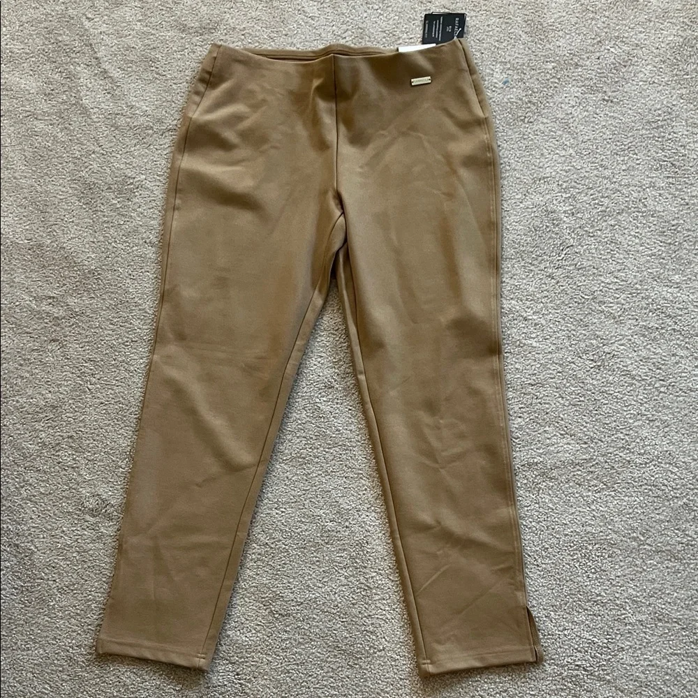 Rafaella Women's Tan Straight Leg Pants, NWT, L